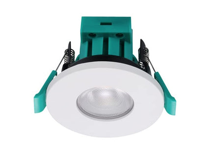 SYLVANIA Start Eco LED recessed Spotlight, Fixed Fire Rated Downlight 5.5W 3000/4000/6500K IP65. Ideal for Kitchens, Living Rooms and bathrooms and Commercial Applications.