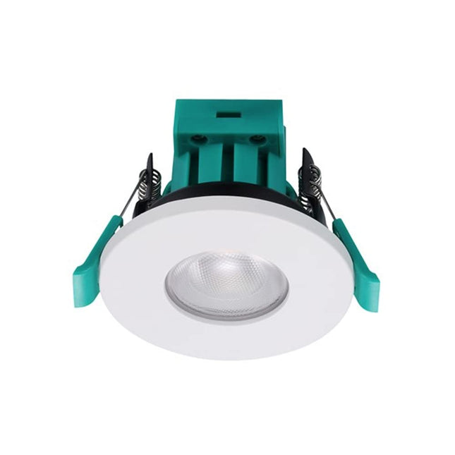 SYLVANIA Start Eco LED recessed Spotlight, Fixed Fire Rated Downlight 5.5W 3000/4000/6500K IP65. Ideal for Kitchens, Living Rooms and bathrooms and Commercial Applications.