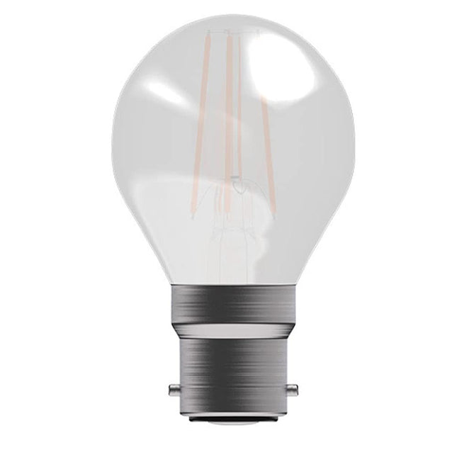 British Electric Lamps LED Filament 45mm Round 4W (40W) Opal BC 2700K