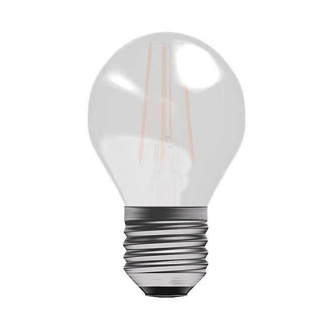 British Electric Lamps LED Filament 45mm Round 4W (40W) ES 2700K Opal Dimmable