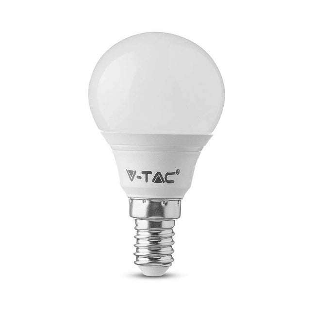 V-TAC 5.5W Energy Saving Classic Golf Ball P45 Bulb with Samsung LED 5 Years Warranty E14 SES (Small Edison Screw) 3000 Warm White Non Dimmable, 5.5 W