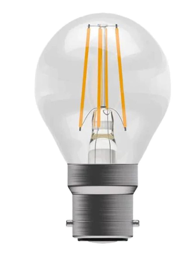 Bell 60123-4W LED Filament Clear Round Dimmable BC, 4000K