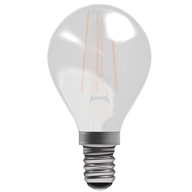 British Electric Lamps LED Filament 45mm Round 4W (40W) SES 2700K Opal Dimmable