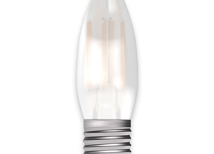 British Electric Lamps 4W LED Filament Opal Candle ES 2700K Dimmable