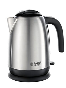 Russell Hobbs 23910 Adventure Brushed Stainless Steel Electric Kettle, Open Handle, 3000 W, 1.7 Litre, Brushed Steel