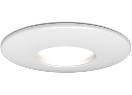 4lite IP20 GU10 Fire Rated Downlight Matt White Bezel