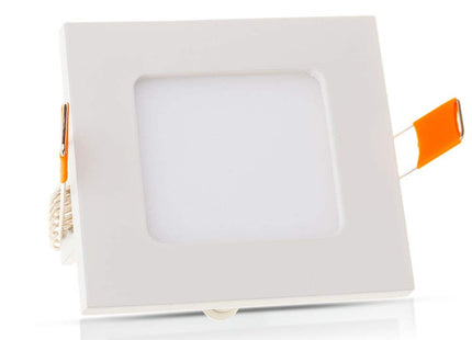 V-TAC SKU.4864 Flat Square LED Downlight 6W VT-607, Plastic, and Other Materials, 6W, White, Height x Width x Depth: 120mm x 120mm x 25mm