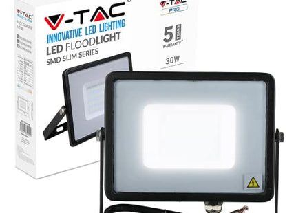 V-TAC LED Floodlight Outdoor 30W Flood Lights Outdoor | 2400 Lumens LED Work Light | Waterproof IP65 | White 6400K LED Flood Lights Outdoor for Garden Patio Driveway and more