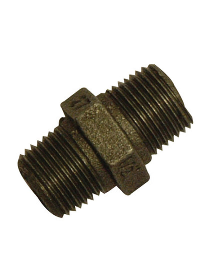 BM280 Black Hex Nipple 2" MxM - 28021008 - Essential for Plumbing