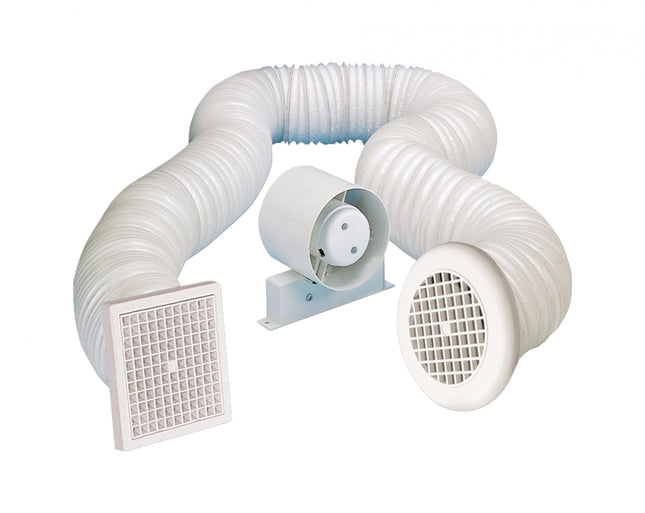 Airvent 100mm 4" Shower Fan Kit