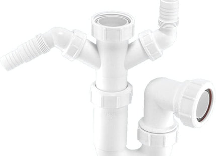 McAlpine WM11 75mm Water Seal Adjustable Inlet Tubular Swivel 'P' Trap (Pack of 3)