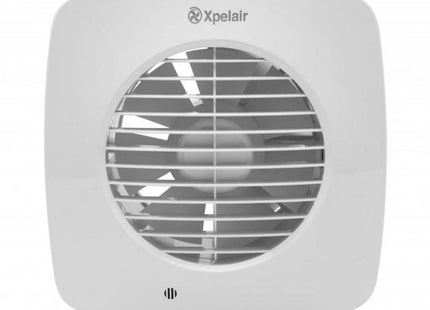 Xpelair Simply Silent DX150HTS 150mm Square Fan with Humidistat, Timer 93076AW