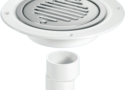 McAlpine USG2SS-SL-SC Untrapped Gully, Clamp Ring and Cover Plate, 2" Vertical Outlet and 2" x 1½" Socket Reducer