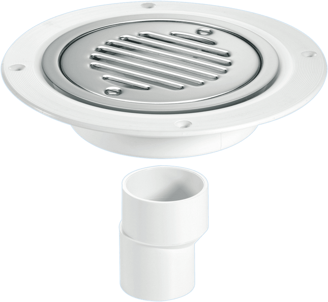 McAlpine USG2SS-SL-SC Untrapped Gully, Clamp Ring and Cover Plate, 2" Vertical Outlet and 2" x 1½" Socket Reducer