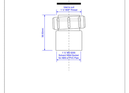 McAlpine S25 1¼" Solvent Weld BSP Coupling