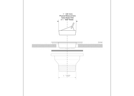 McAlpine WP3T 1½" White PVC Plug With Triangle
