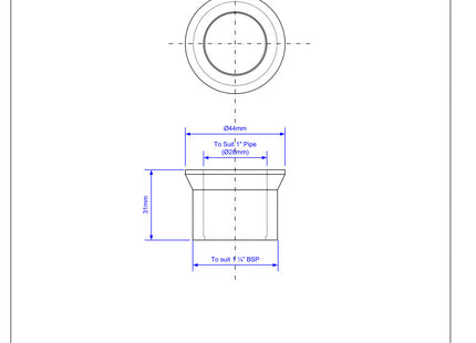 McAlpine T12R 1¼" to 1"/28mm Rubber Reducer