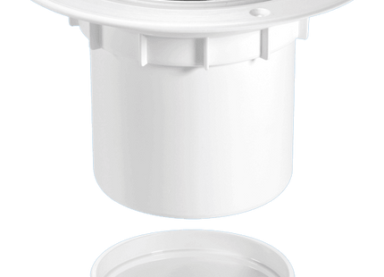 McAlpine TSG2WH-NSC 75mm Water Seal Trapped Gully, Clamp Ring and Cover Plate, 110mm or 2" Vertical Solvent Spigot Outlet