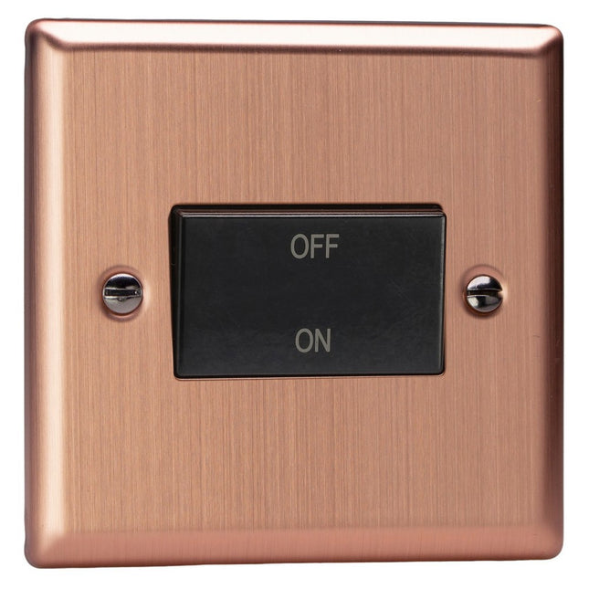 Varilight 10A Fan Isolating Switch (3 Pole) Brushed Chrome