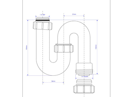 McAlpine SB10 1¼" 75mm Water Seal Tubular Swivel 'S' Trap