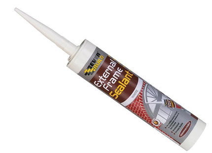 Everbuild External Frame Sealant, Interior And Exterior Use, Permanently Flexible, Mould-Resistant White 290ml (Pack of 12)