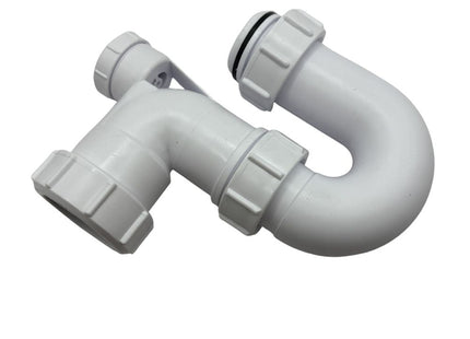 McAlpine BT3V Tubular Swivel Low Inlet 'P' Trap with Anti-Syphon Valve. (Silentrap)