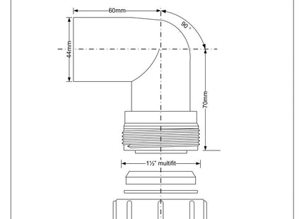 McAlpine T1M 1½" Conversion Bend