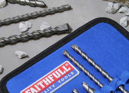 Faithfull SDS Plus Drill Bit Set, 10 Piece