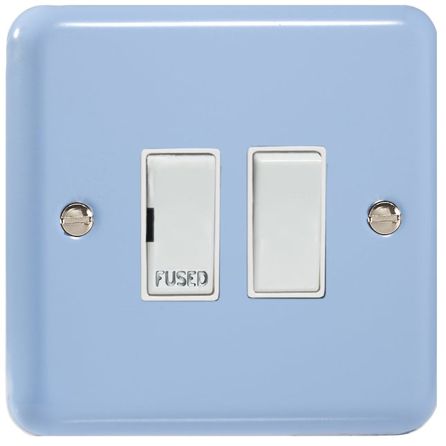 Varilight 1-Gang (Single), 13 Amp Switched Fused Spur, Classic Lily Duck Egg Blue XY6W-DB