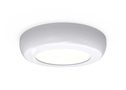 4lite Kitchen Circular Cabinet LED Light 2w White Bezel Cool White