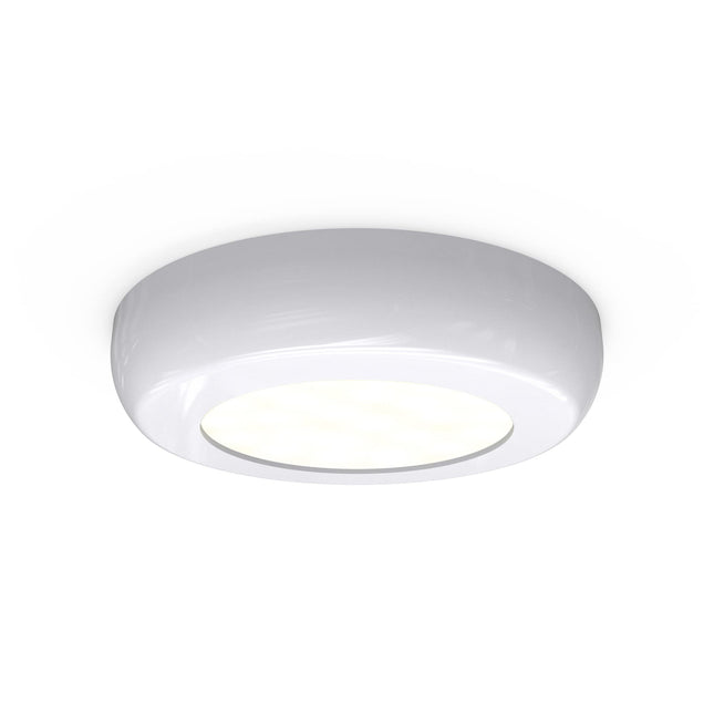 4lite Kitchen Circular Cabinet LED Light 2w White Bezel Cool White