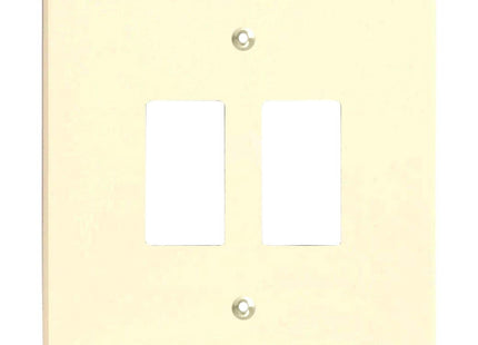 Varilight 2-Gang Grid Plate (Single Plate) White Chocolate XDWPG2-P