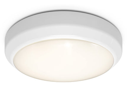 4lite Indoor Or Outdoor Round IP65 Wall/Celling LED Light 13w 1080lm White Bezel Switchable Warm White Cool White