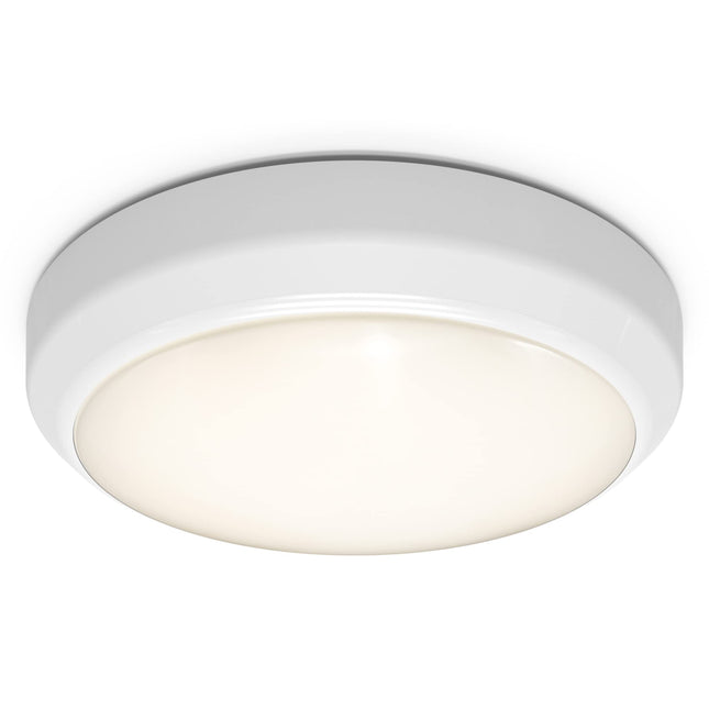 4lite Indoor Or Outdoor Round IP65 Wall/Celling LED Light 13w 1080lm White Bezel Switchable Warm White Cool White