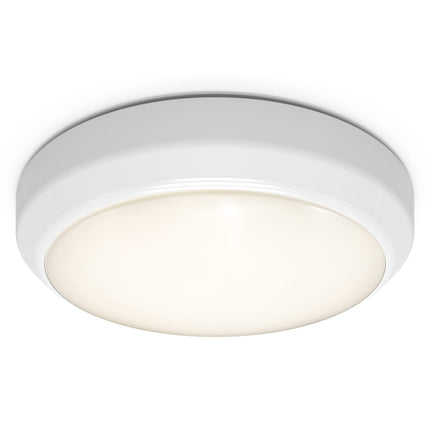 4lite Indoor Or Outdoor Round IP65 Wall/Celling LED Light 13w 1080lm White Bezel Warm White