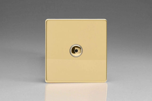 Varilight IJDVI101S Screwless Polished Brass 1-Gang Remote/Touch Master LED Dimmer 0-100W