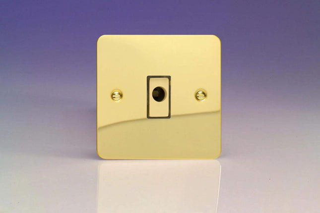Varilight 16A Flex Outlet Plate Polished Brass XFVFOD