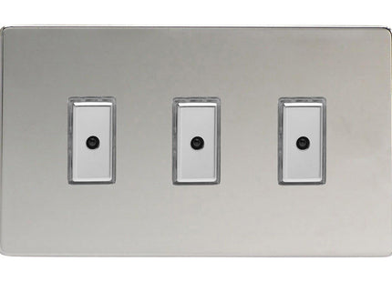 Varilight JDCE103S Dimmer Switch Polished Chrome 3 Gang