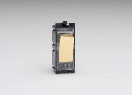 Varilight 20A 1-Way Double Pole Switch Brass Z2DG201DV