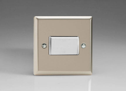 Varilight 10A Fan Isolating Switch (3 Pole) Satin Chrome XNFIW