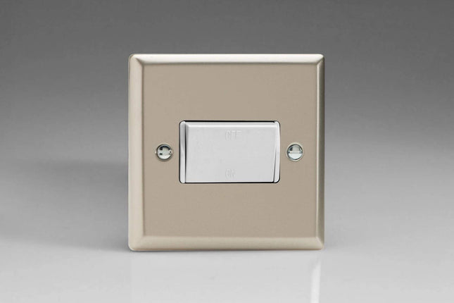 Varilight 10A Fan Isolating Switch (3 Pole) Satin Chrome XNFIW