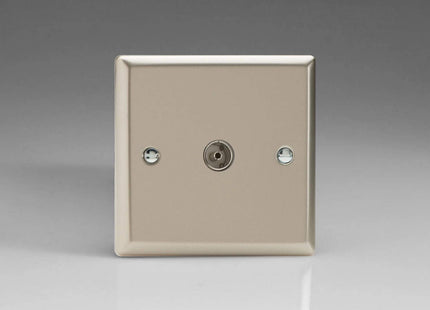 Varilight Classic Satin Chrome TV Socket Neutral Insert XN8