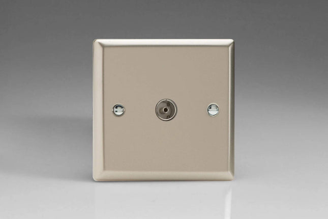 Varilight Classic Satin Chrome TV Socket Neutral Insert XN8