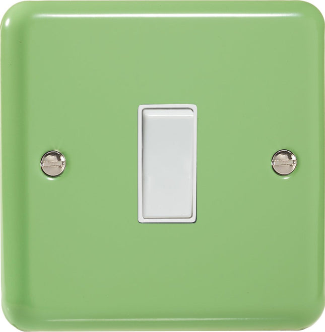 Varilight 1-Gang (Single), 1 or 2 Way 10 Amp Switch, Classic Lily Beryl Green XY1W.BG