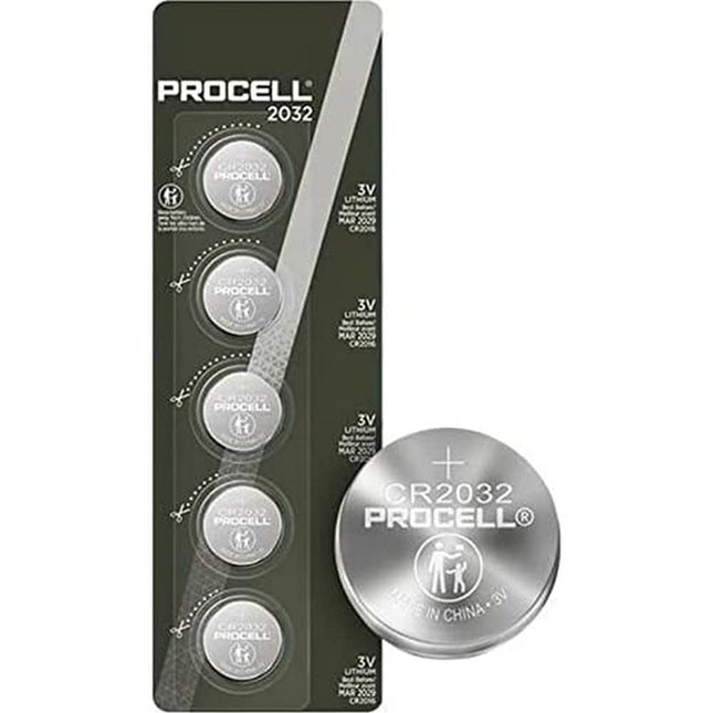 Procell Specialty 2025 Lithium Coin Battery 3V, Pack of 5, with Baby Secure Technology and Suitable for Keyfobs, Scales, Wearables and Medical Devices (DL2025/CR2025)