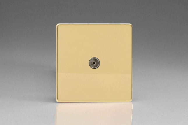 Varilight 1-Gang TV Socket, Co-Axial P/BRS XDV8S