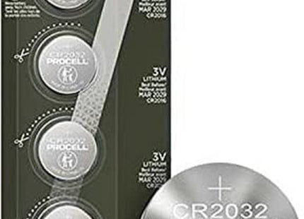 Procell Specialty 2032 Lithium Coin Battery 3V, Pack of 5, with Baby Secure Technology and Suitable for Keyfobs, Scales, Wearables and Medical Devices (DL2032/CR2032)