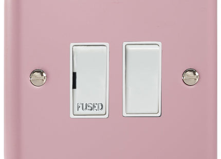 Varilight 1-Gang (Single), 13 Amp Switched Fused Spur, Classic Lily Rose Pink XY6W-RP