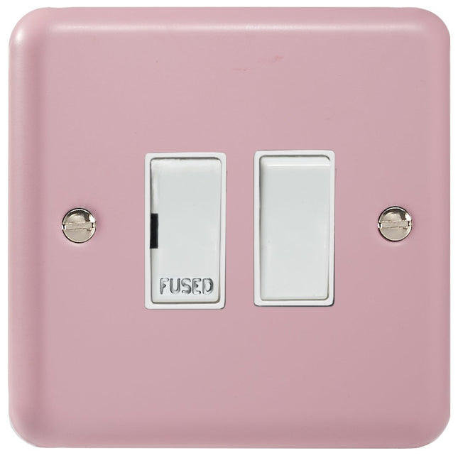 Varilight 1-Gang (Single), 13 Amp Switched Fused Spur, Classic Lily Rose Pink XY6W-RP