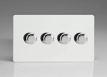 Varilight JDQDP254S Leading & Trailing Edge Premium White 4 Gang